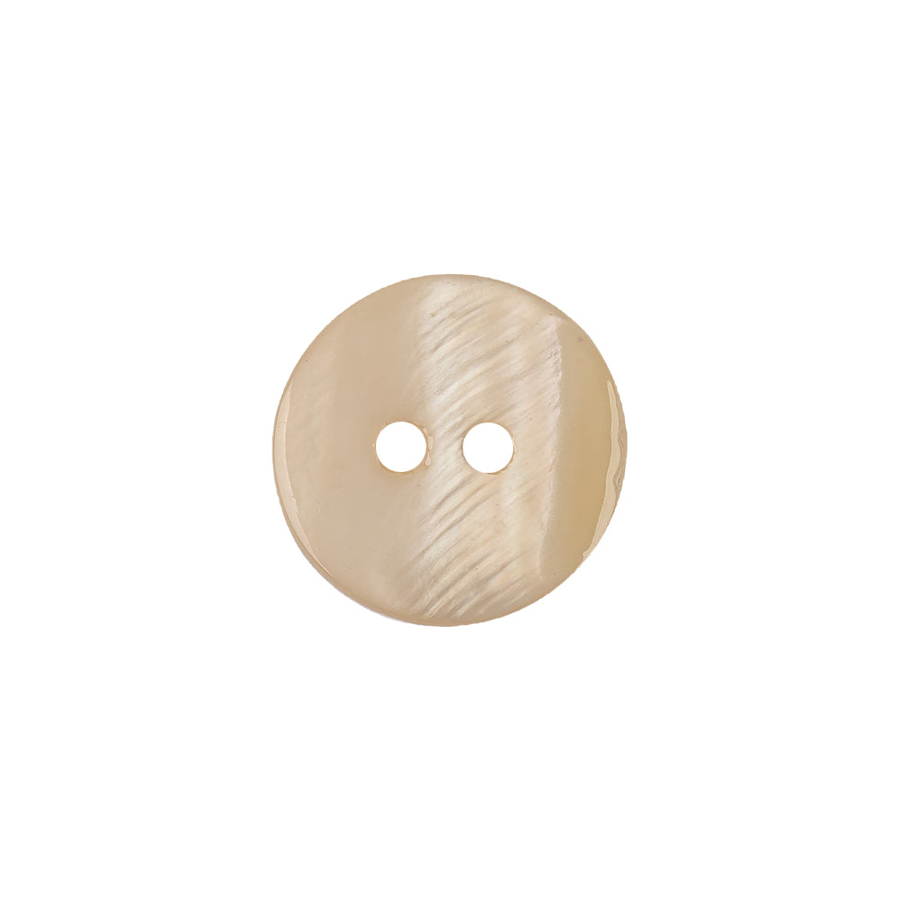 Light Hearted Beige Smooth Top 2-Hole Plastic Button - 24L/15mm Light Hearted Beige Smooth Top 2-Hole Plastic Button - 24L/15mm