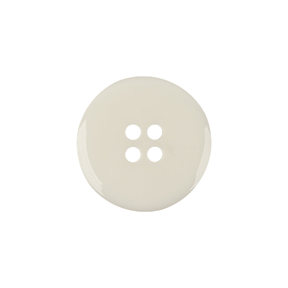Shiny Bone White Shallow Plate 4-Hole Plastic Button - 32L/20mm Detail Shiny Bone White Shallow Plate 4-Hole Plastic Button - 32L/20mm Detail