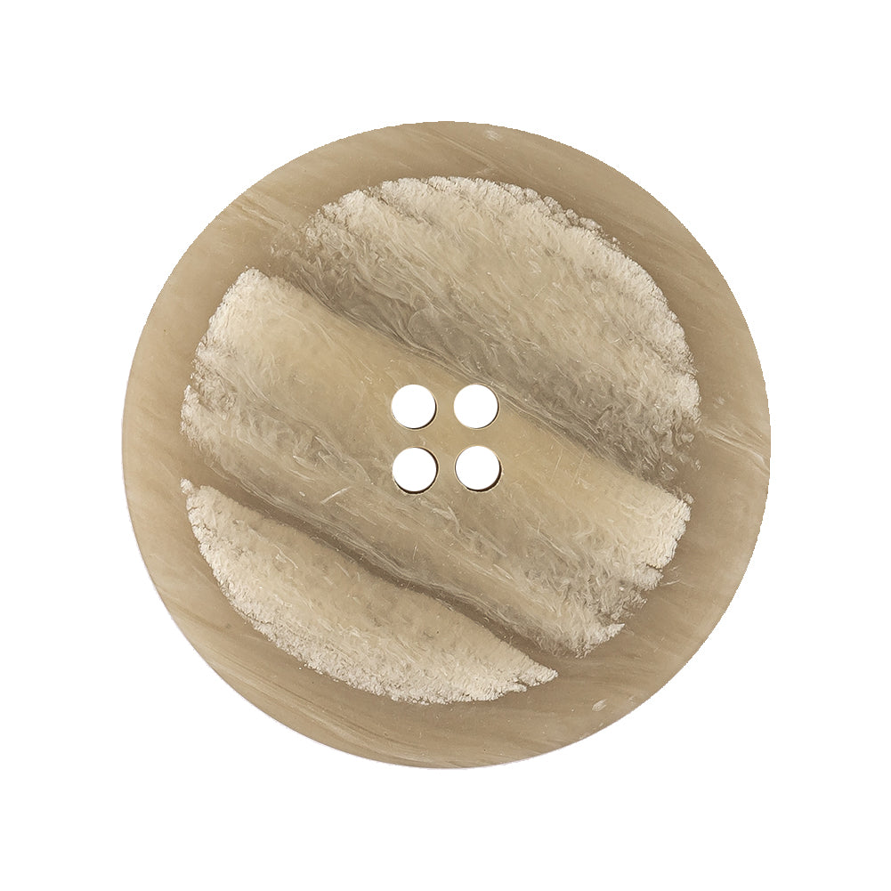 Pistachio Shell and Light Gray Striated Narrow Rim 4-Hole Button - 44L/28mm Detail Pistachio Shell and Light Gray Striated Narrow Rim 4-Hole Button - 44L/28mm Detail