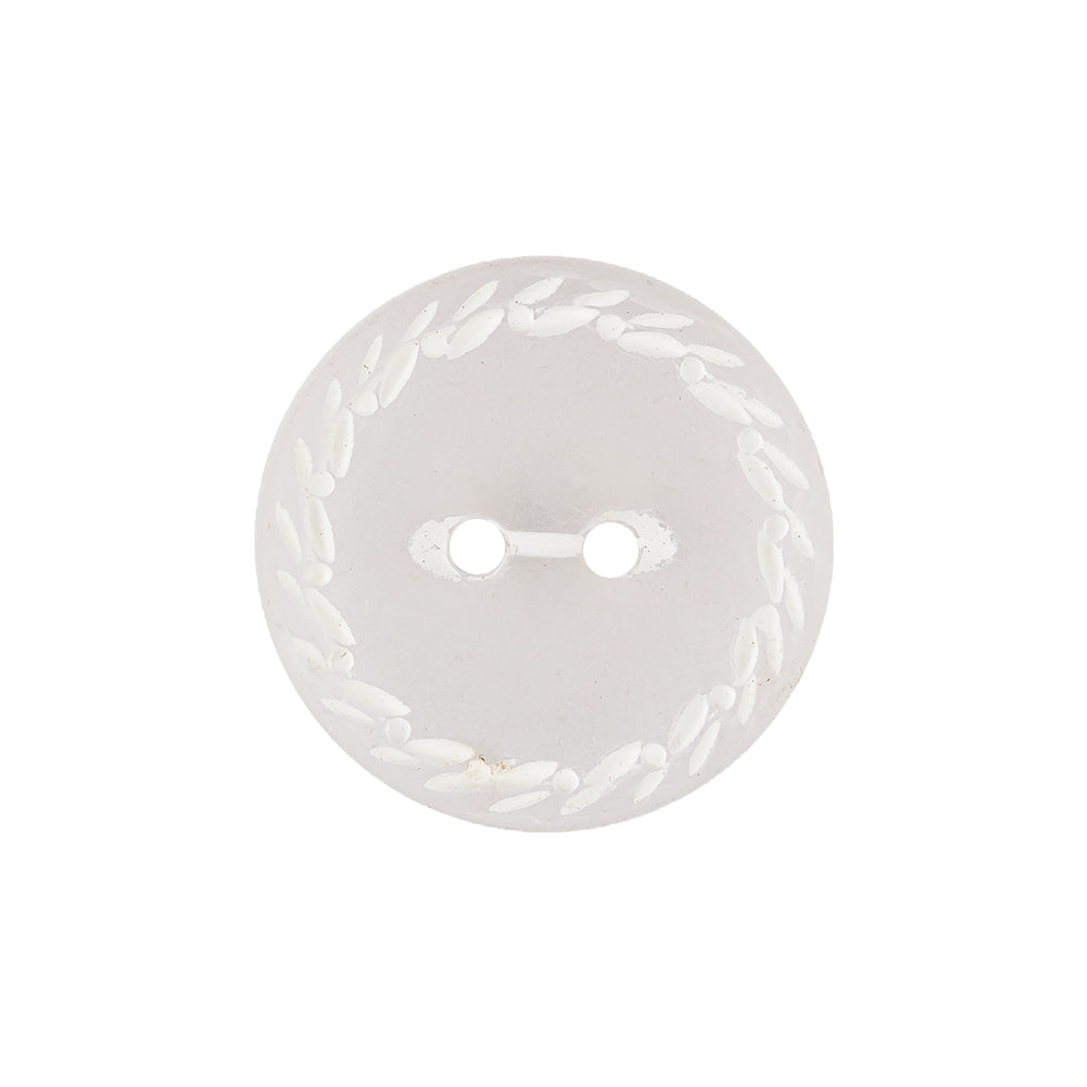 Translucent Frosted Glass-like Button with Star White Etched Rim - 36L/23mm Translucent Frosted Glass-like Button with Star White Etched Rim - 36L/23mm