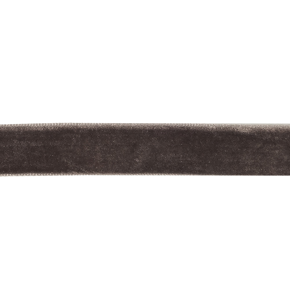 Iron Gray Single Face Velvet Ribbon - 0.625" Detail Iron Gray Single Face Velvet Ribbon - 0.625" Detail