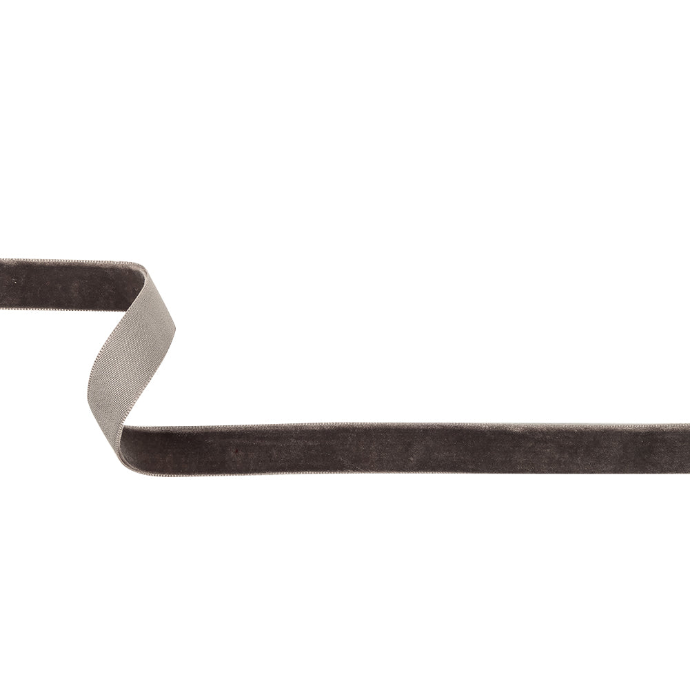 Iron Gray Single Face Velvet Ribbon - 0.625" Iron Gray Single Face Velvet Ribbon - 0.625"