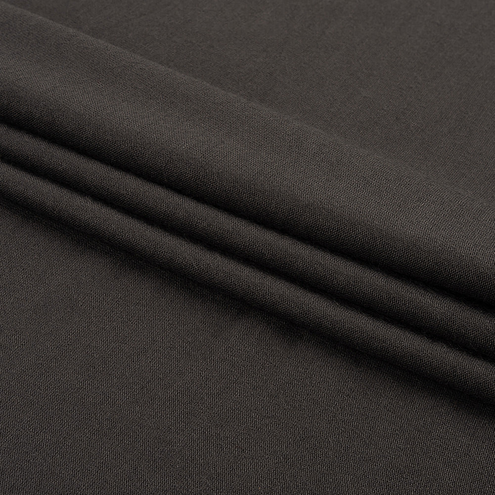 Burnt Charcoal Stretch Rayon Jersey Folded Burnt Charcoal Stretch Rayon Jersey Folded