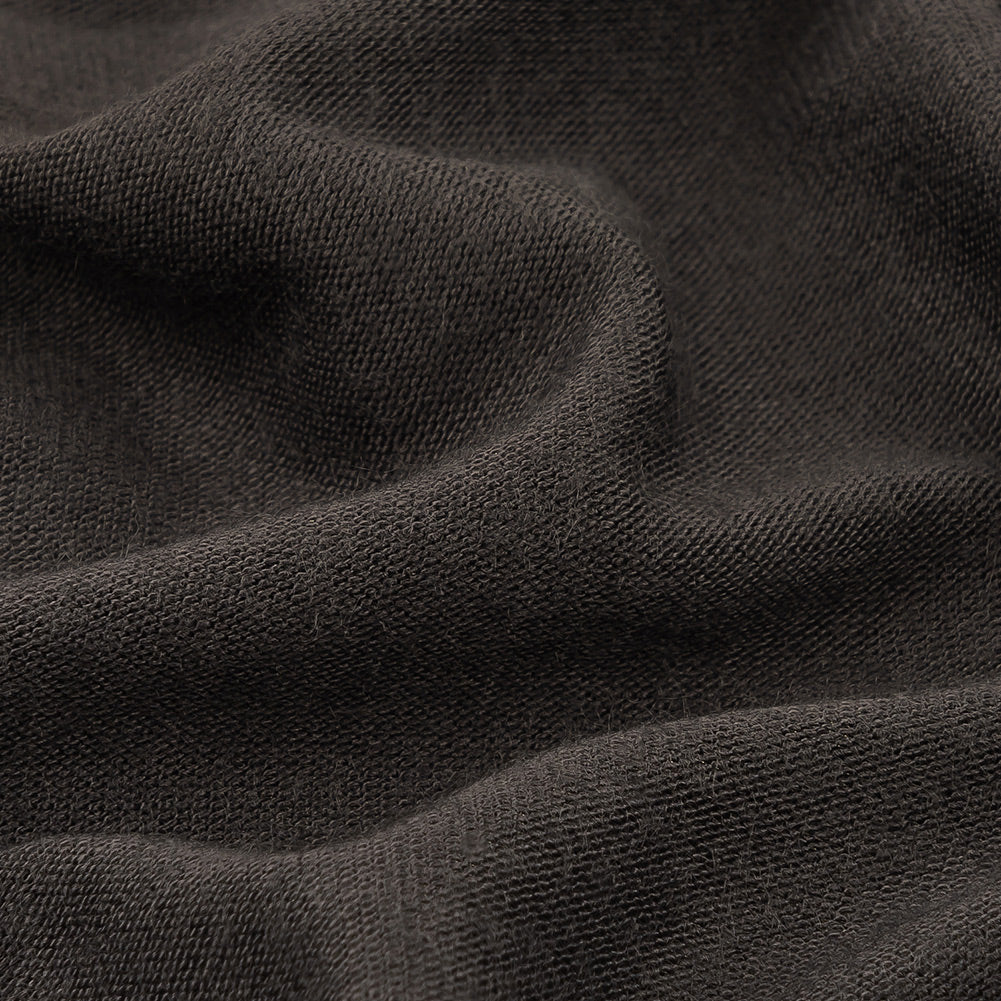 Burnt Charcoal Stretch Rayon Jersey Detail Burnt Charcoal Stretch Rayon Jersey Detail
