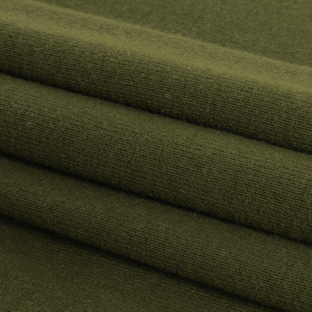 Cotton Tubular 1x1 Rib Knit - Chive Folded