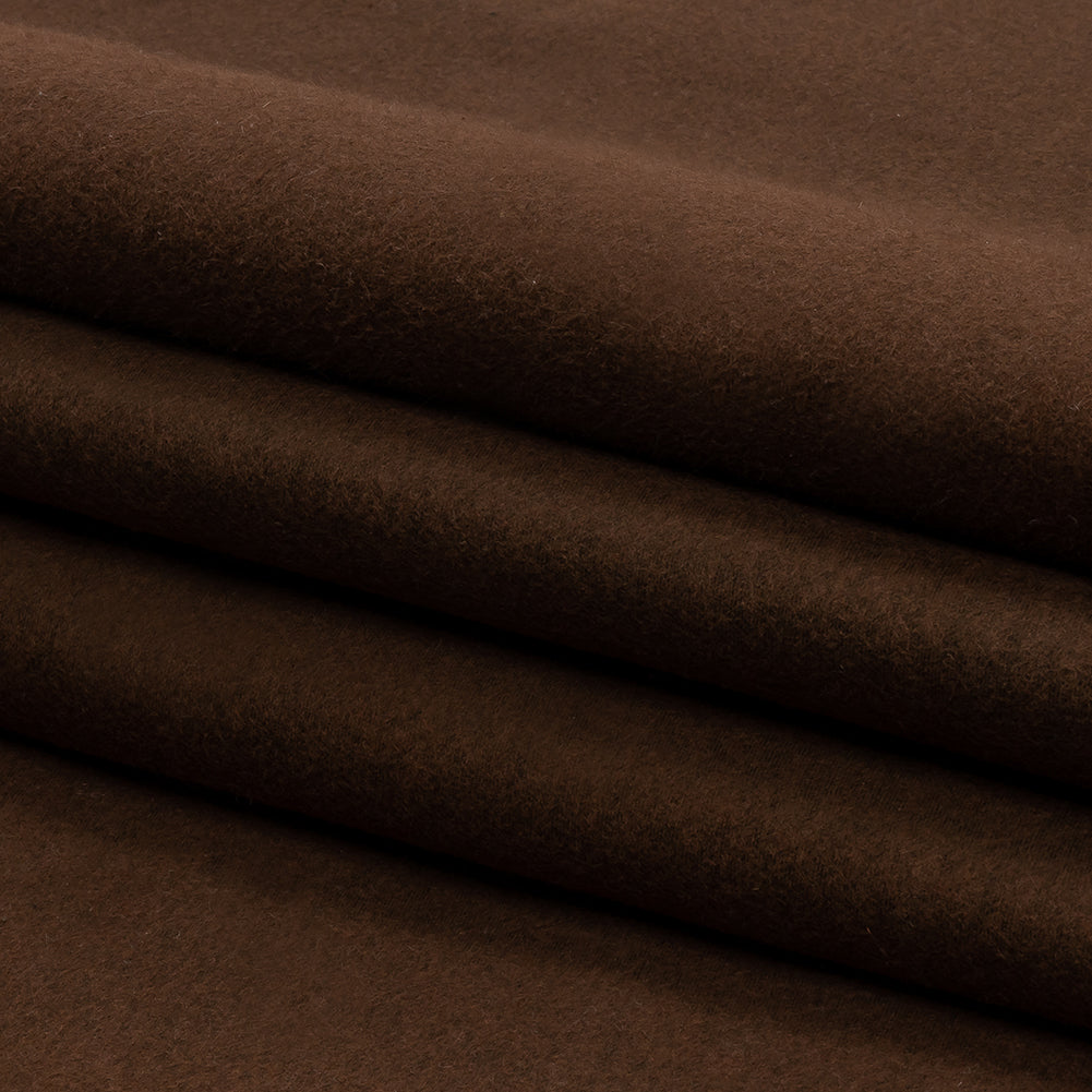 Brown Brushed Cotton Twill Flannel Folded Brown Brushed Cotton Twill Flannel Folded