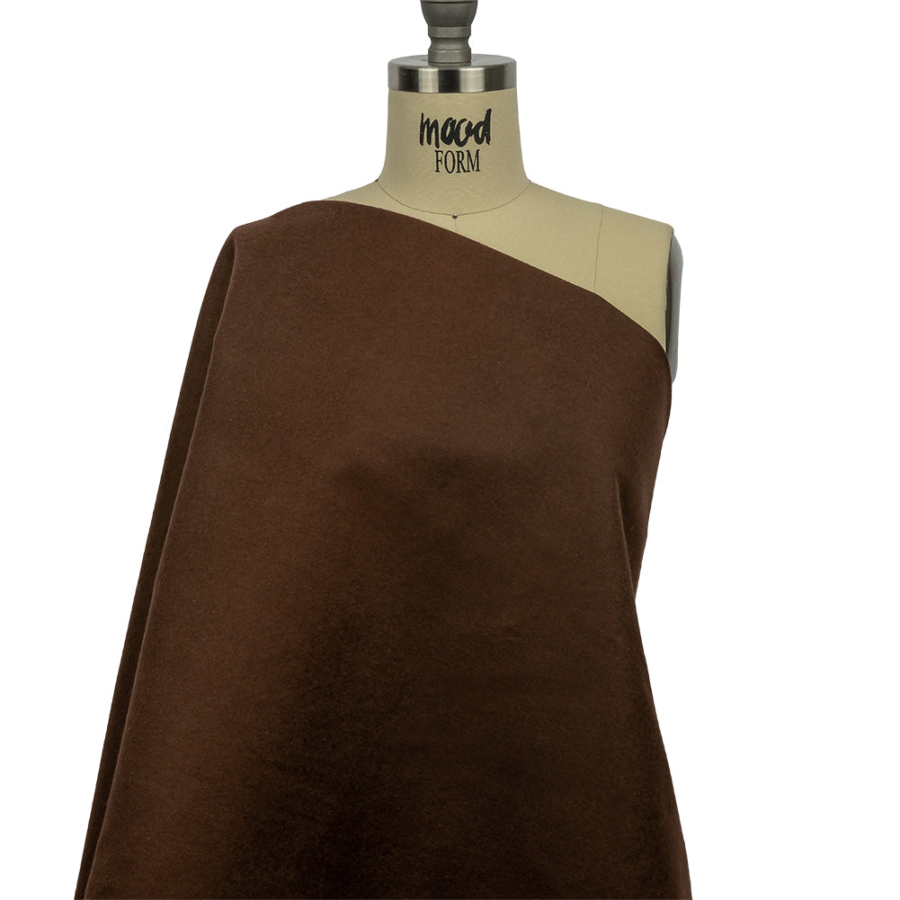 Brown Brushed Cotton Twill Flannel Drape Brown Brushed Cotton Twill Flannel Drape