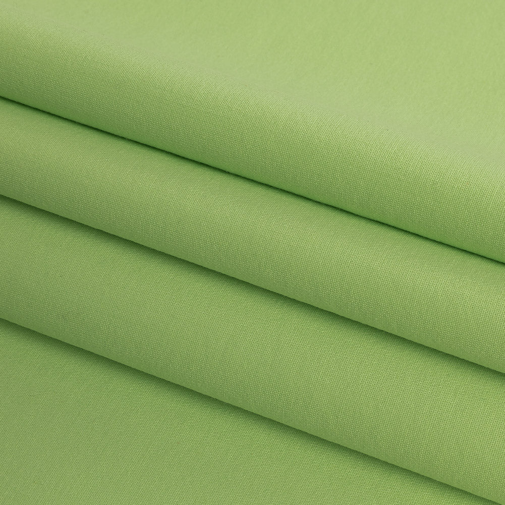Apple Green Stretch Cotton Double Cloth Folded Apple Green Stretch Cotton Double Cloth Folded