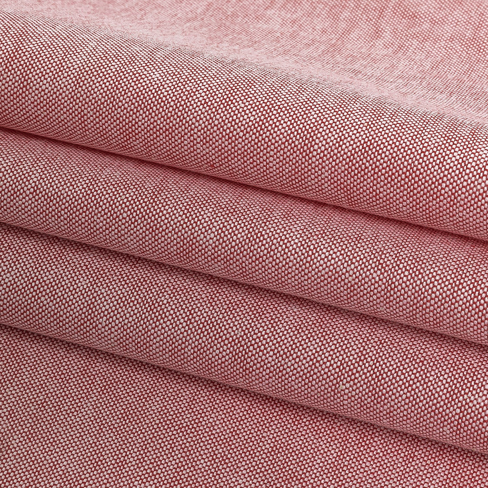 Red and White Yarn Dyed Cotton Shirting Folded Red and White Yarn Dyed Cotton Shirting Folded