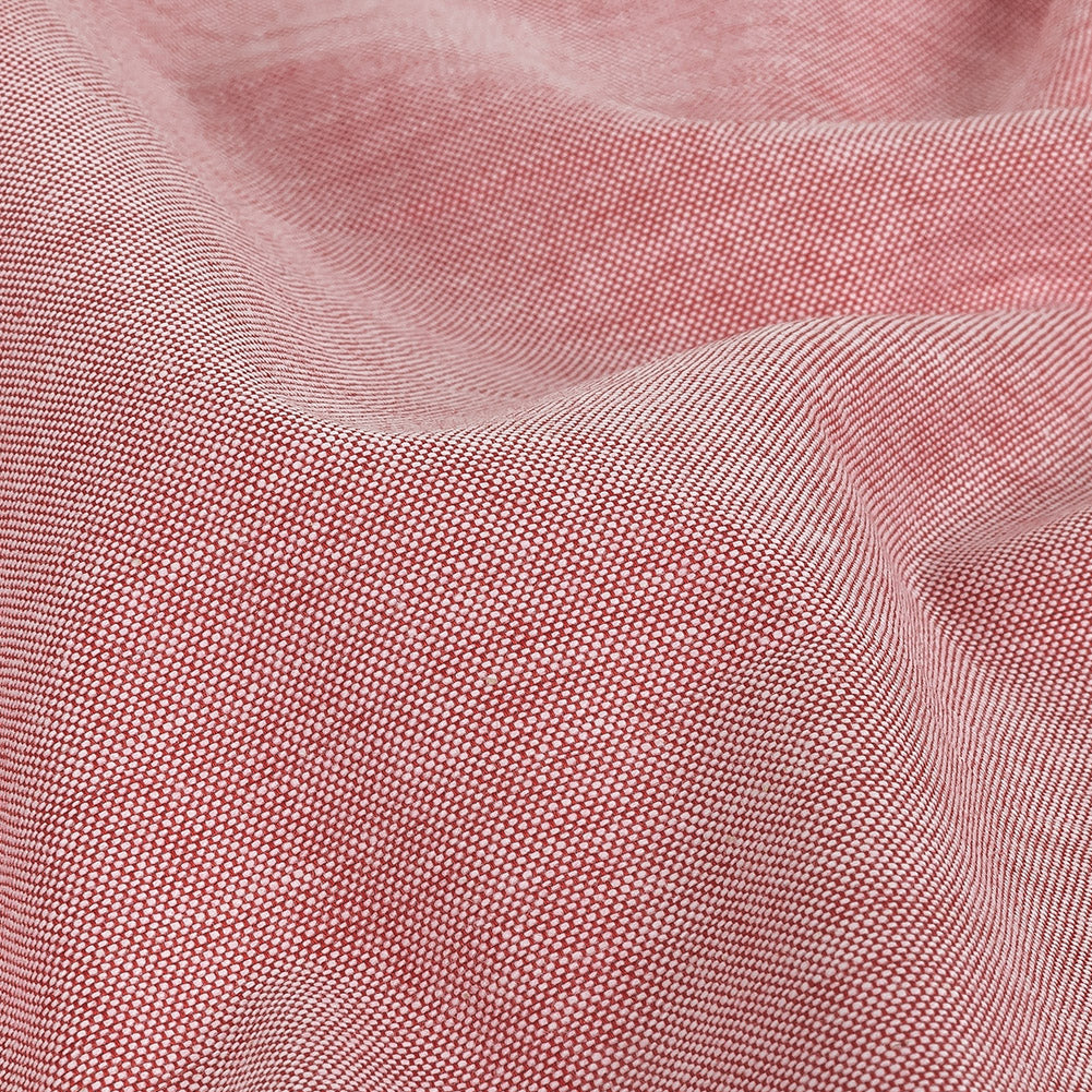 Red and White Yarn Dyed Cotton Shirting Detail Red and White Yarn Dyed Cotton Shirting Detail