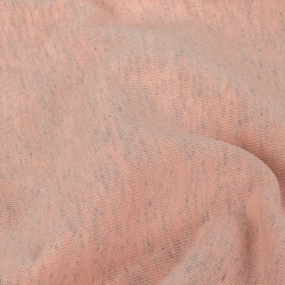 Heathered Rose Quartz and Gray Tubular Cotton Jersey Detail Heathered Rose Quartz and Gray Tubular Cotton Jersey Detail
