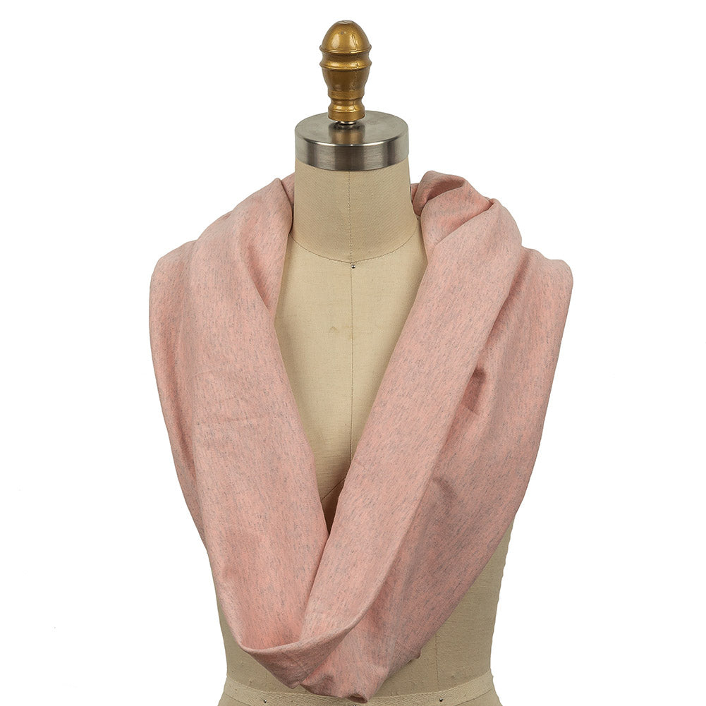 Heathered Rose Quartz and Gray Tubular Cotton Jersey Heathered Rose Quartz and Gray Tubular Cotton Jersey