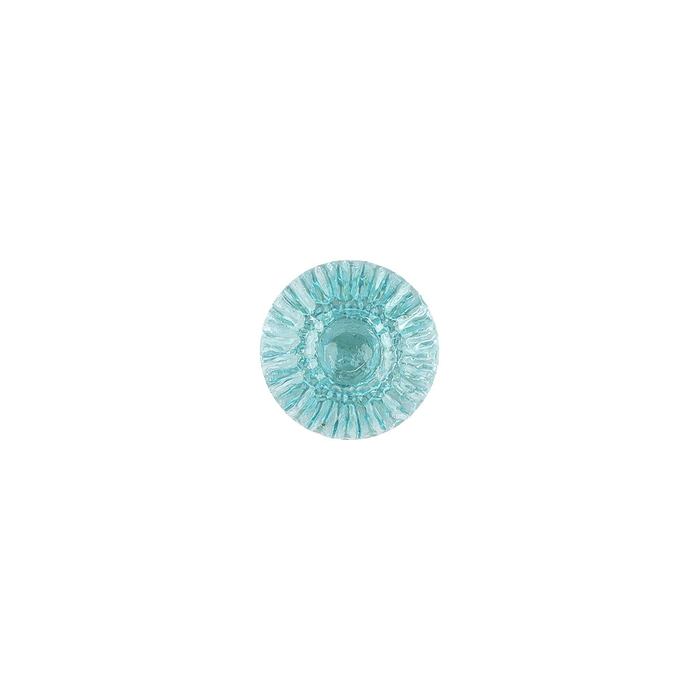 Translucent Pale Turquoise Abstract Radiating Shank Back Glass Button - 16L/10mm Translucent Pale Turquoise Abstract Radiating Shank Back Glass Button - 16L/10mm