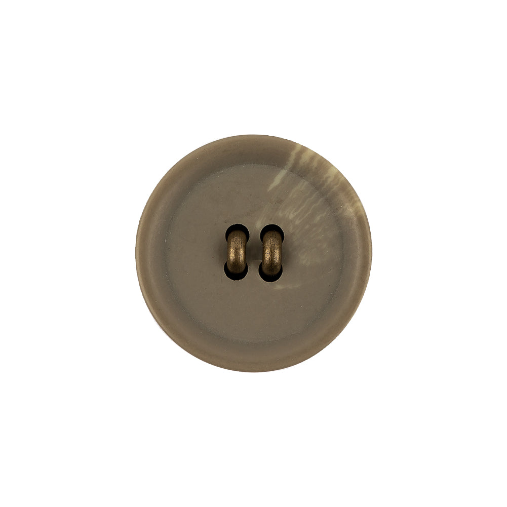 Matte Camo and Brass Shallow Plate Plastic and Metal Shank Back Button - 32L/20mm Matte Camo and Brass Shallow Plate Plastic and Metal Shank Back Button - 32L/20mm