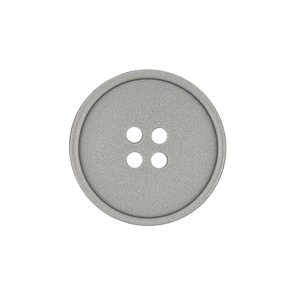 Italian Matte Gray Metal-look 4-Hole Plastic Button - 35L/22mm Italian Matte Gray Metal-look 4-Hole Plastic Button - 35L/22mm
