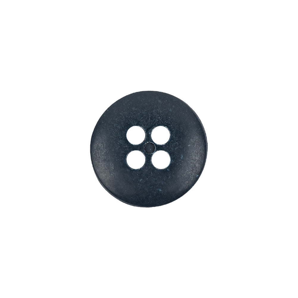 Dark Navy Shallow Plate 4-Hole Plastic Button - 24L/15mm Detail Dark Navy Shallow Plate 4-Hole Plastic Button - 24L/15mm Detail