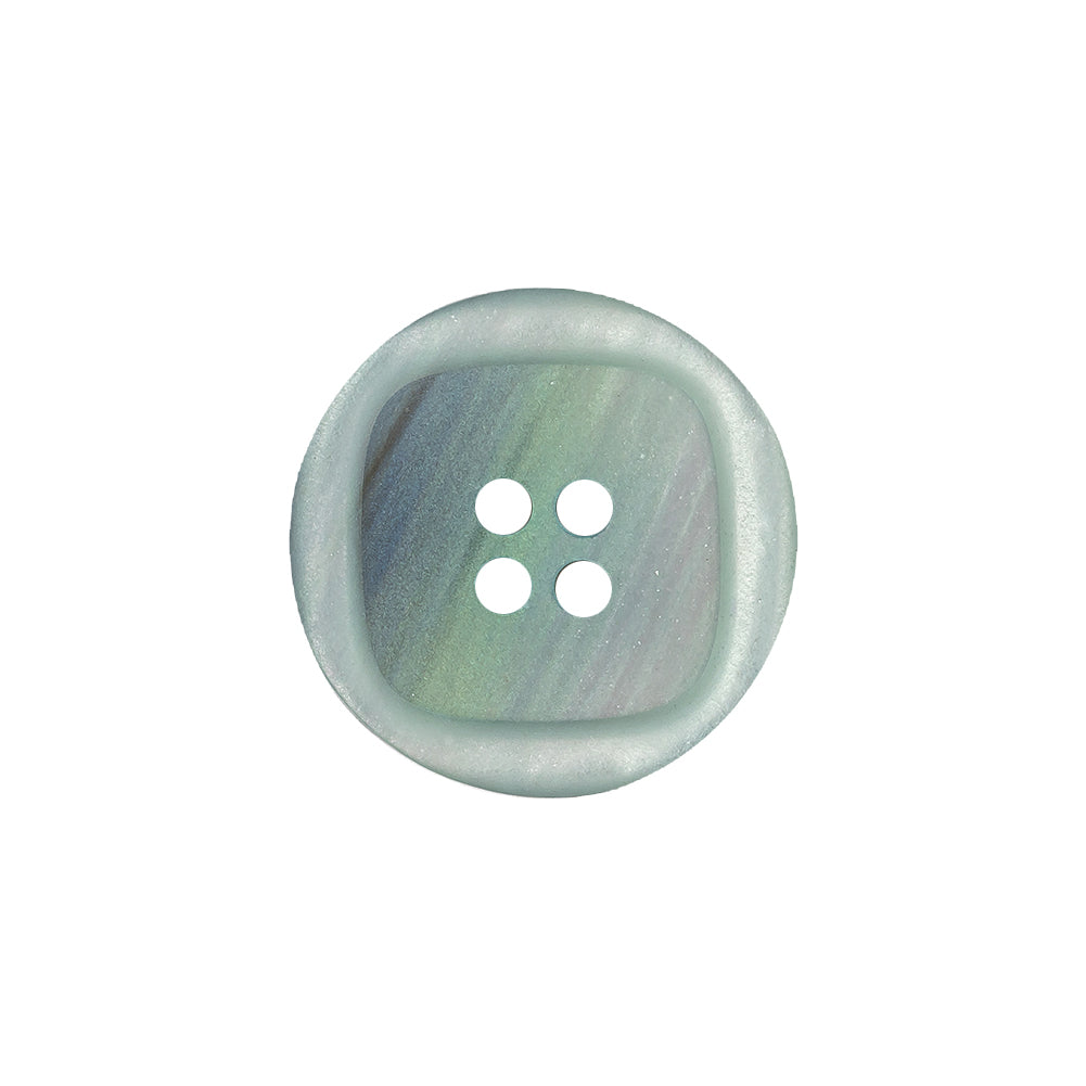 Mint and Purple Rounded Square 4-Hole Plastic Button - 32L/20mm Mint and Purple Rounded Square 4-Hole Plastic Button - 32L/20mm