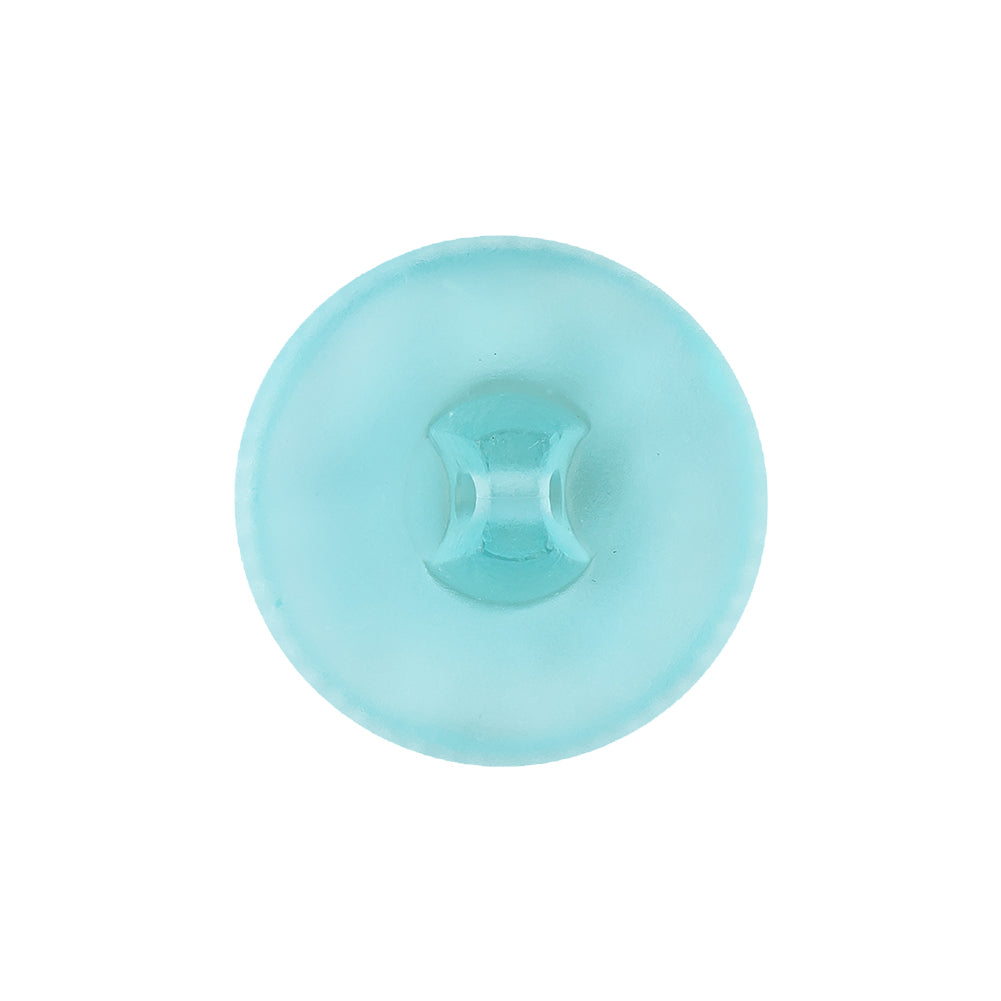 Italian Matte Sky Translucent Saw Tooth Rim Shank Button - 36L/23mm Detail Italian Matte Sky Translucent Saw Tooth Rim Shank Button - 36L/23mm Detail