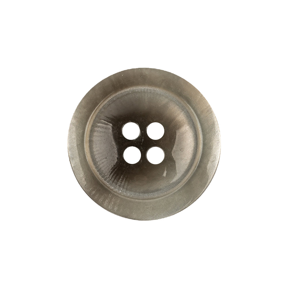 Translucent Neutral Gray and Wren Swirls 4-Hole Tiny Mound Plastic Button - 36L/23mm Translucent Neutral Gray and Wren Swirls 4-Hole Tiny Mound Plastic Button - 36L/23mm
