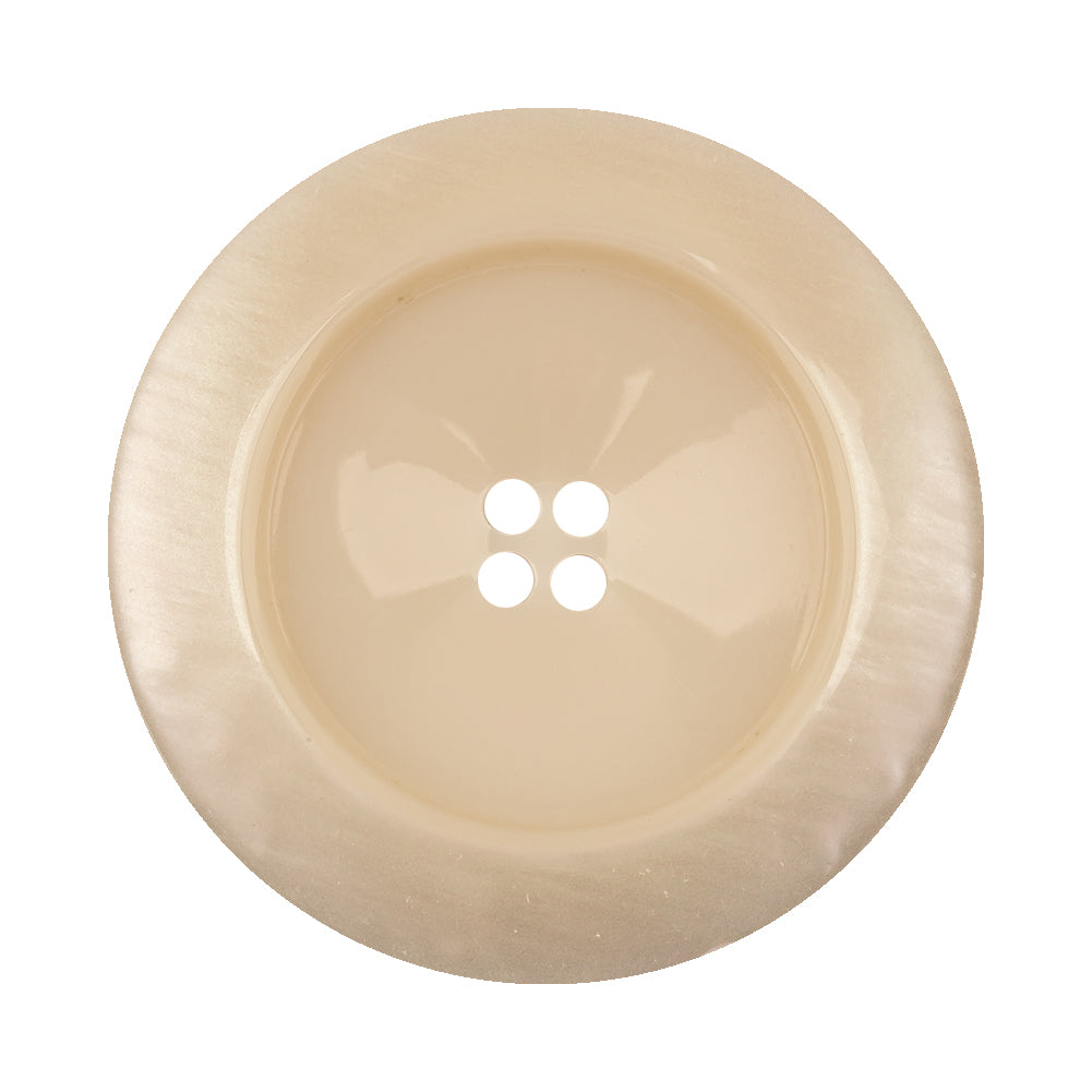 Italian Translucent Antique White Semi-Iridescent 4-Hole Plastic Blazer Button - 54L/34mm Italian Translucent Antique White Semi-Iridescent 4-Hole Plastic Blazer Button - 54L/34mm