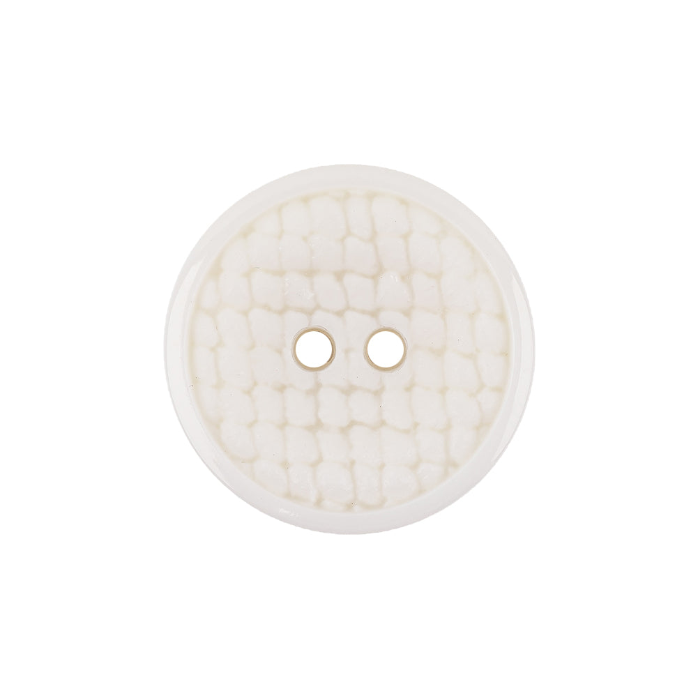 Italian White Abstract Textured Plastic Jacket Button - 36L/23mm Italian White Abstract Textured Plastic Jacket Button - 36L/23mm