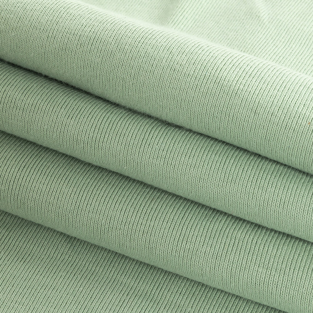 Cotton Tubular 1x1 Rib Knit - Celadon Folded Cotton Tubular 1x1 Rib Knit - Celadon Folded
