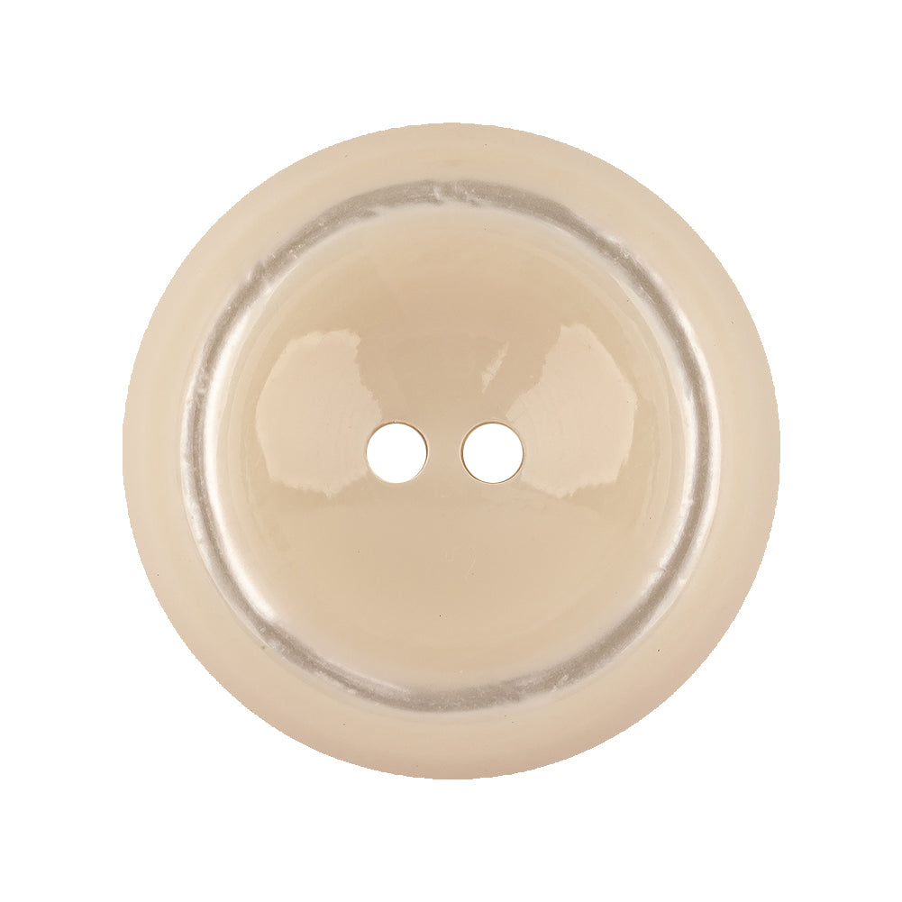 Italian White Asparagus with Translucent Rim 2-Hole Inkwell Button - 44L/28mm Italian White Asparagus with Translucent Rim 2-Hole Inkwell Button - 44L/28mm