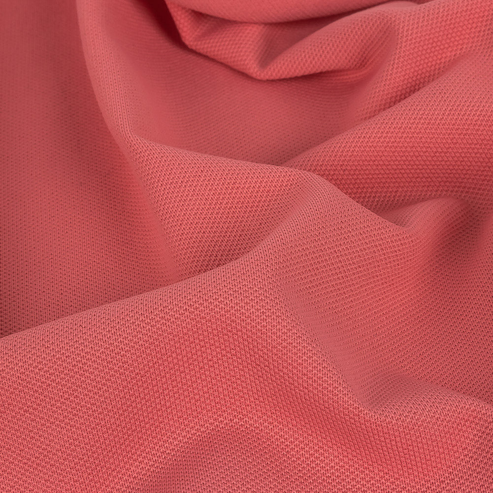 Bubblegum Pink Stretch Polyester Pique Knit Detail Bubblegum Pink Stretch Polyester Pique Knit Detail