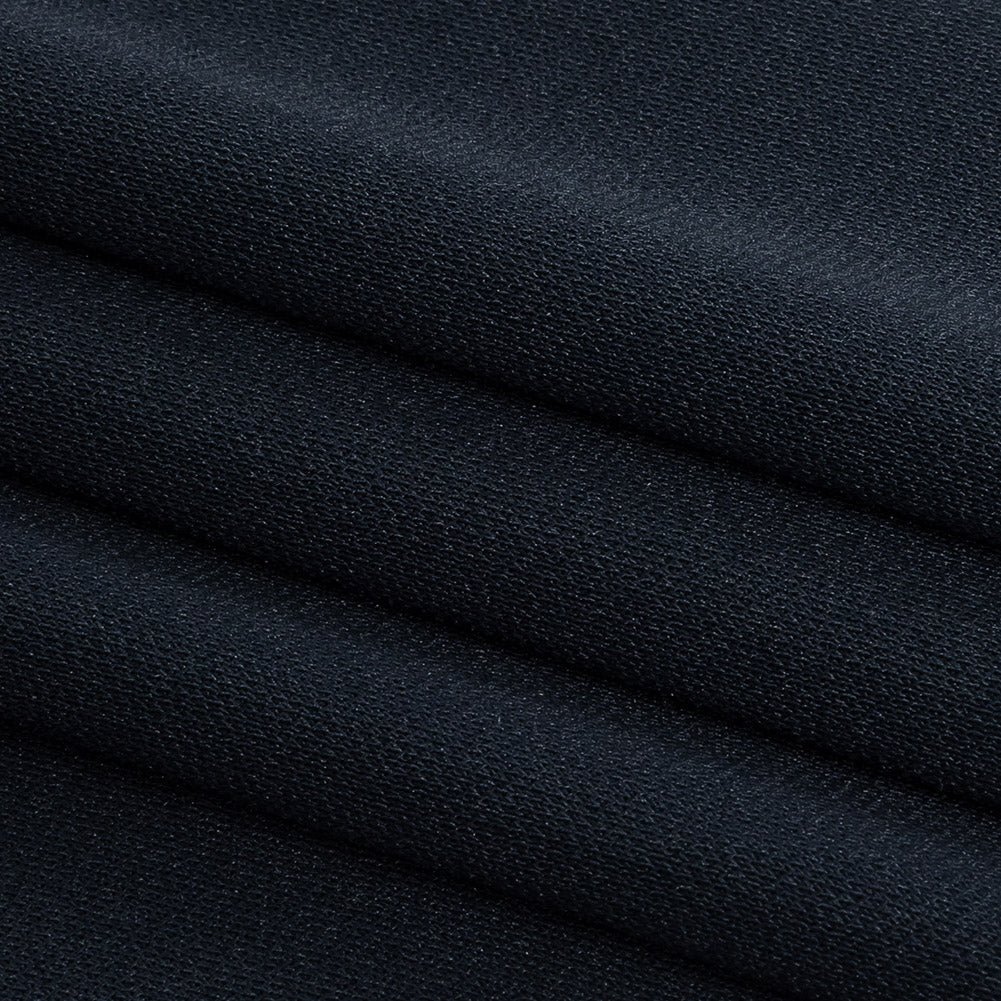 Navy Polyester Interlock Knit Folded Navy Polyester Interlock Knit Folded