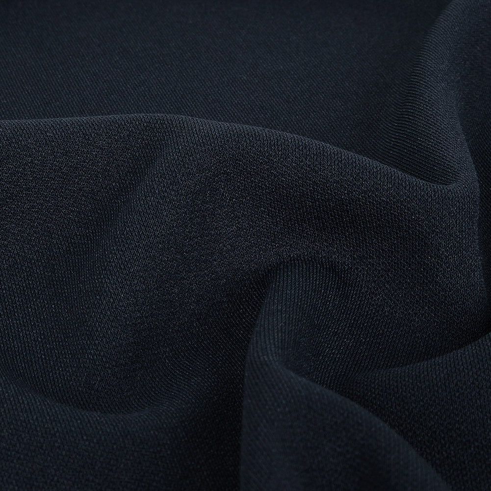 Navy Polyester Interlock Knit Detail Navy Polyester Interlock Knit Detail