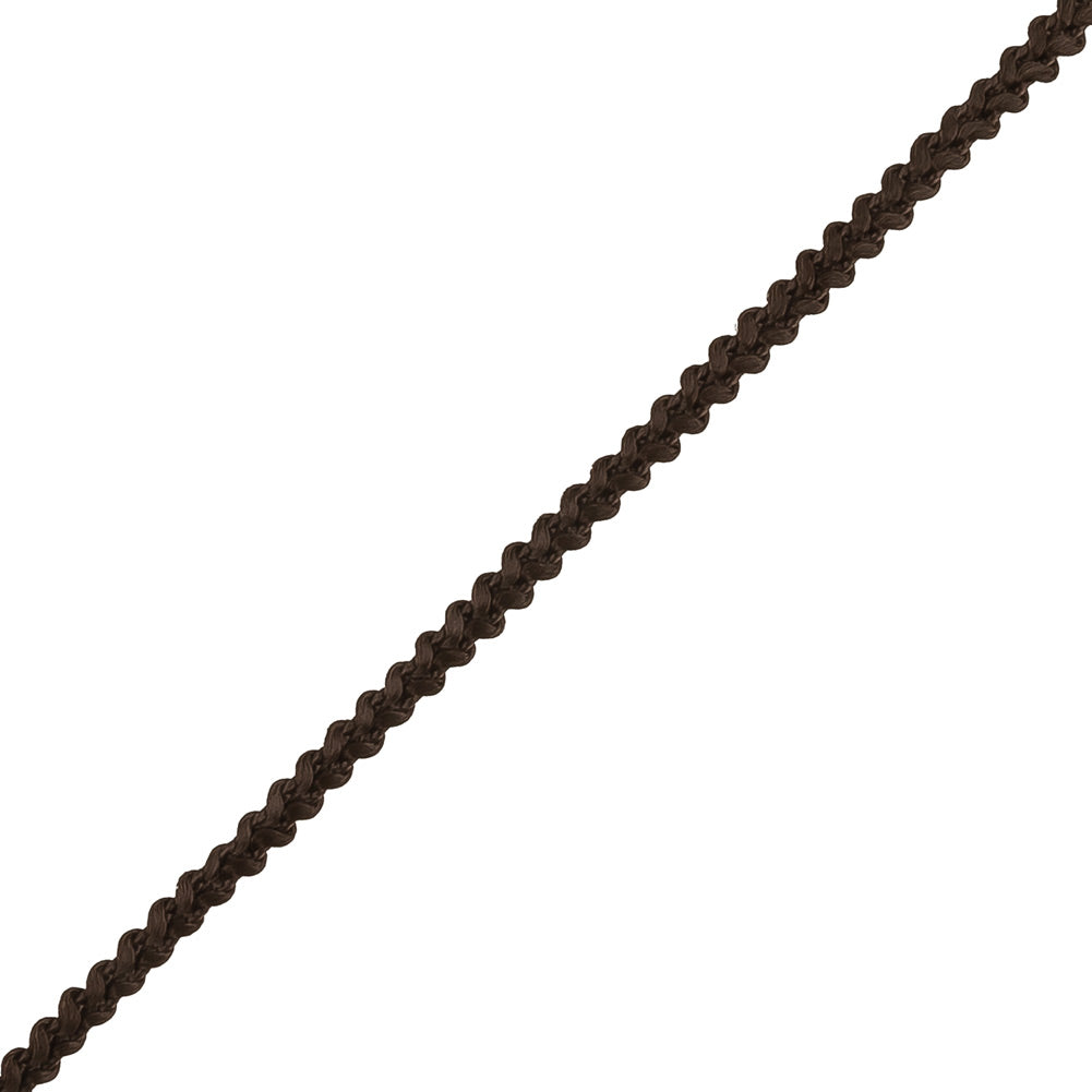 Brown Cotton Blend Braided Trim - 0.1875" Detail Brown Cotton Blend Braided Trim - 0.1875" Detail