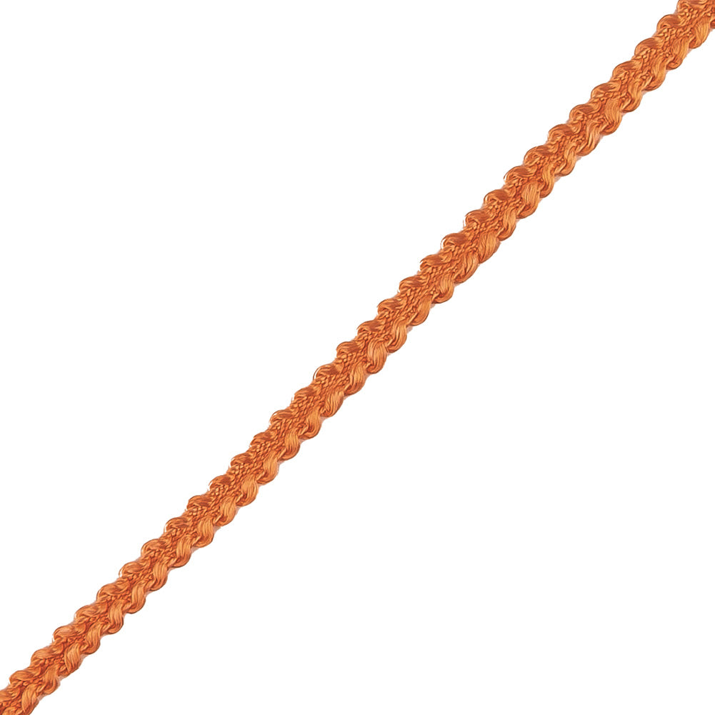 Orange Cotton Blend Braided Trim - 0.1875" Detail Orange Cotton Blend Braided Trim - 0.1875" Detail