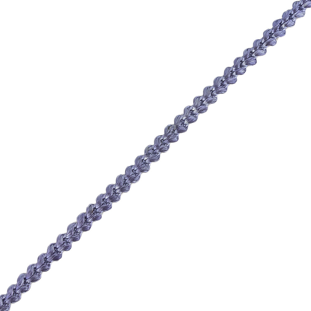 Blue Violet Cotton Blend Braided Trim - 0.1875" Detail Blue Violet Cotton Blend Braided Trim - 0.1875" Detail