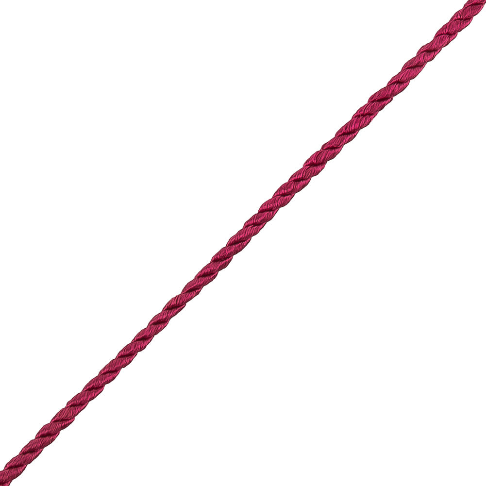 Fuchsia Cotton Blend Twisted Cord - 3mm Detail Fuchsia Cotton Blend Twisted Cord - 3mm Detail