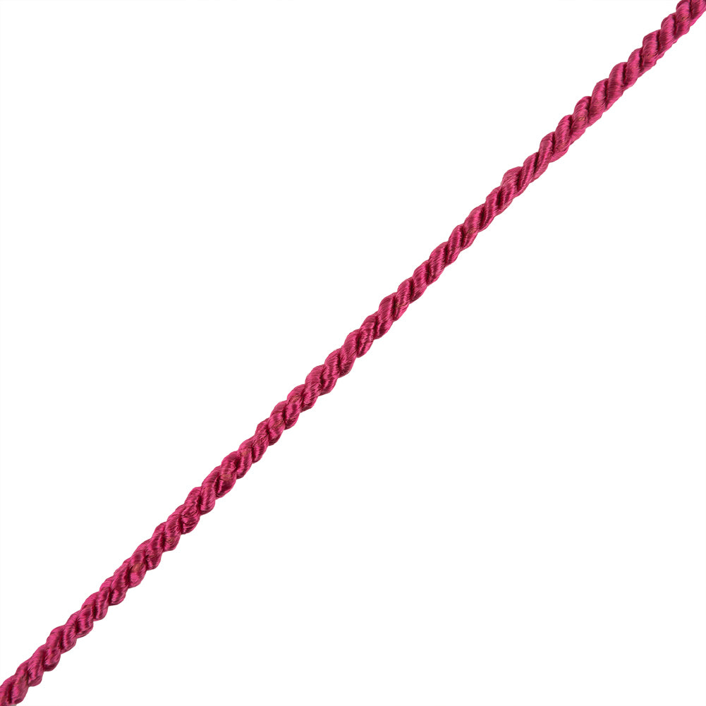 Hot Pink Cotton Blend Twisted Cord - 3mm Hot Pink Cotton Blend Twisted Cord - 3mm