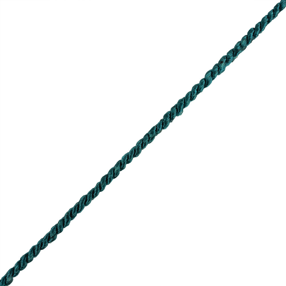 Ocean Blue Cotton Blend Twisted Cord - 3mm Ocean Blue Cotton Blend Twisted Cord - 3mm