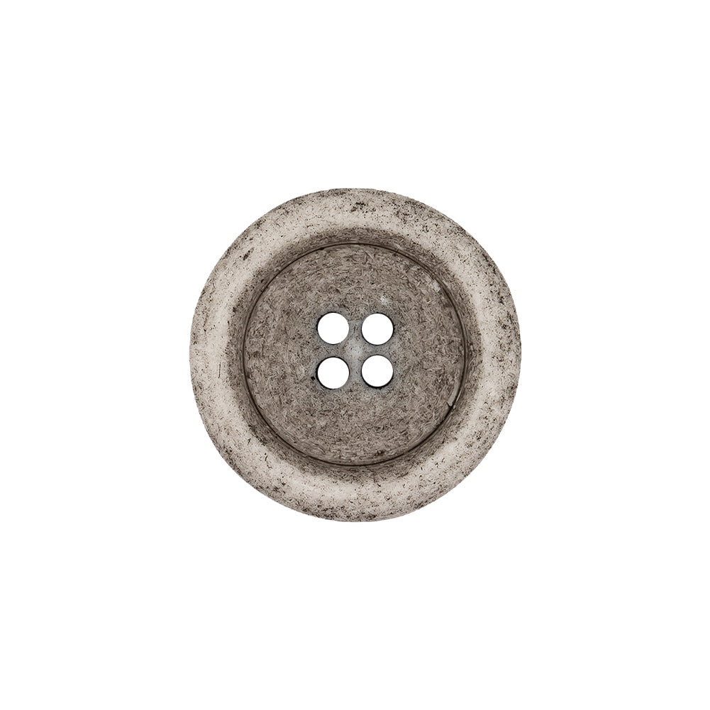 Italian Matte White and Gray Speckled 4-Hole Jacket Button - 32L/20mm Italian Matte White and Gray Speckled 4-Hole Jacket Button - 32L/20mm