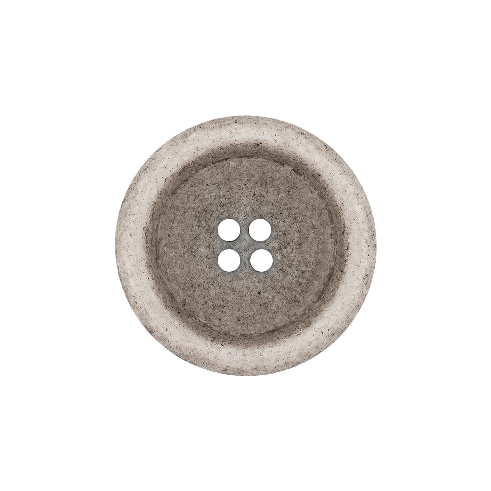 Italian Matte White and Gray Speckled 4-Hole Jacket Button - 36L/23mm Italian Matte White and Gray Speckled 4-Hole Jacket Button - 36L/23mm