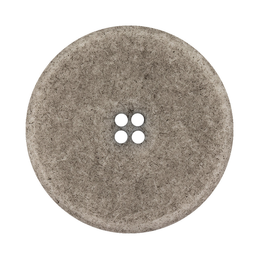 Italian Matte White and Gray Speckled 4-Hole Jacket Button - 54L/34mm Detail Italian Matte White and Gray Speckled 4-Hole Jacket Button - 54L/34mm Detail