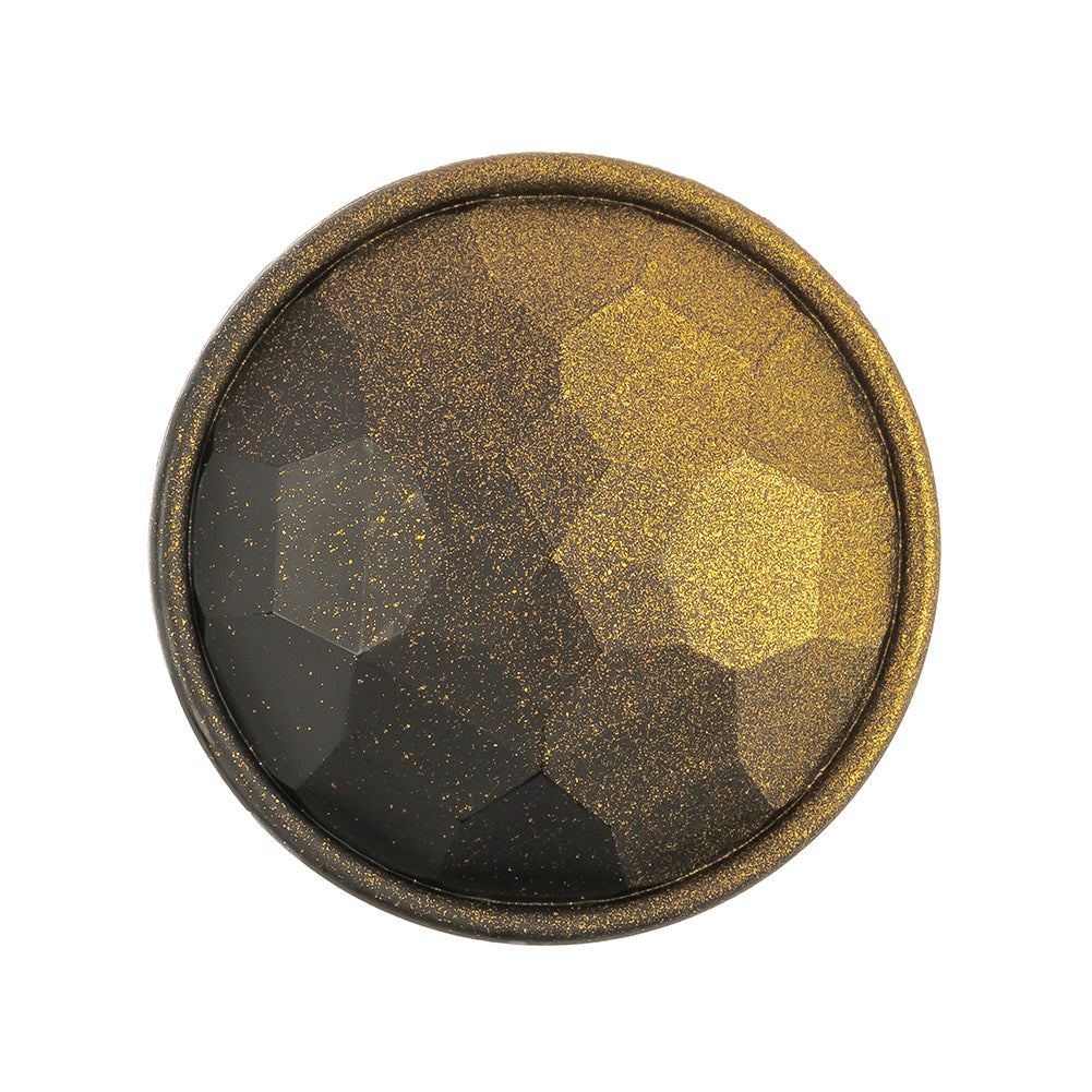 Italian Matte Brass Faceted Metal Look Shank Back Button - 44L/28mm Italian Matte Brass Faceted Metal Look Shank Back Button - 44L/28mm