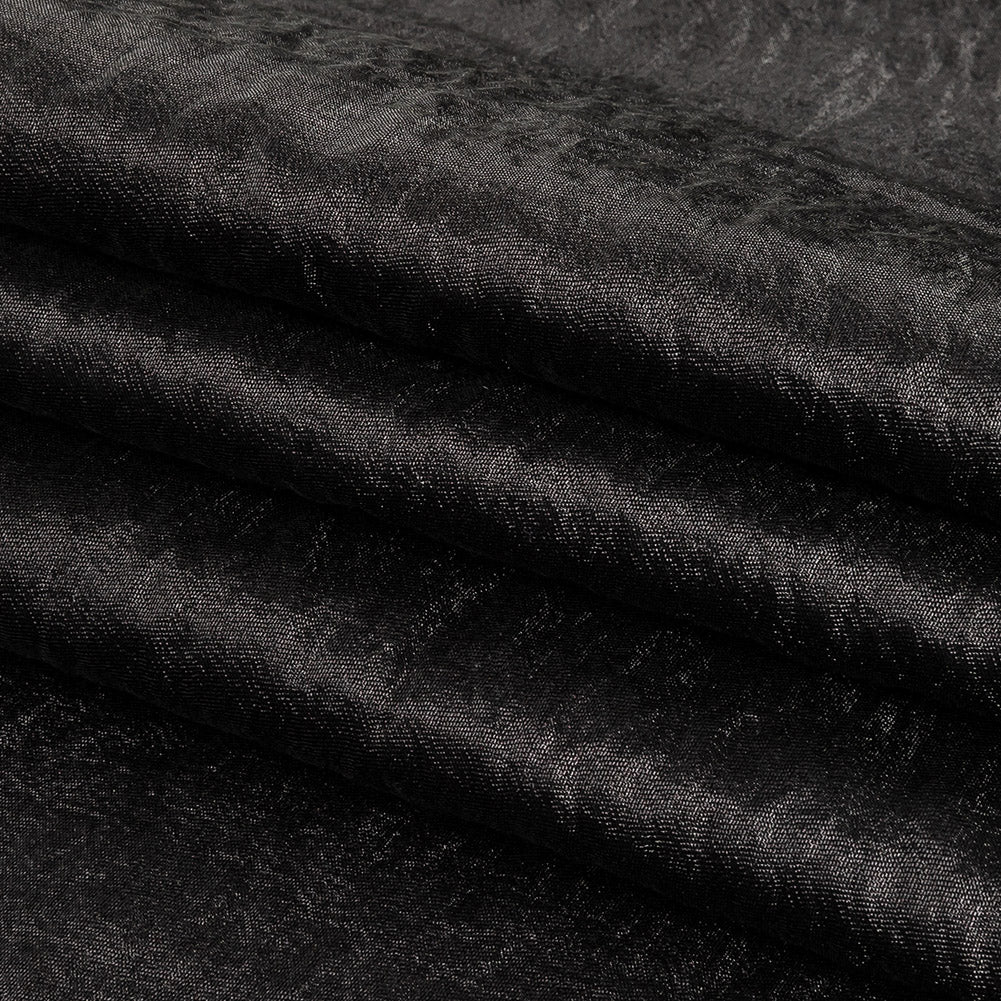 Black Shimmering Tactile Polyester and Cotton Woven Folded Black Shimmering Tactile Polyester and Cotton Woven Folded