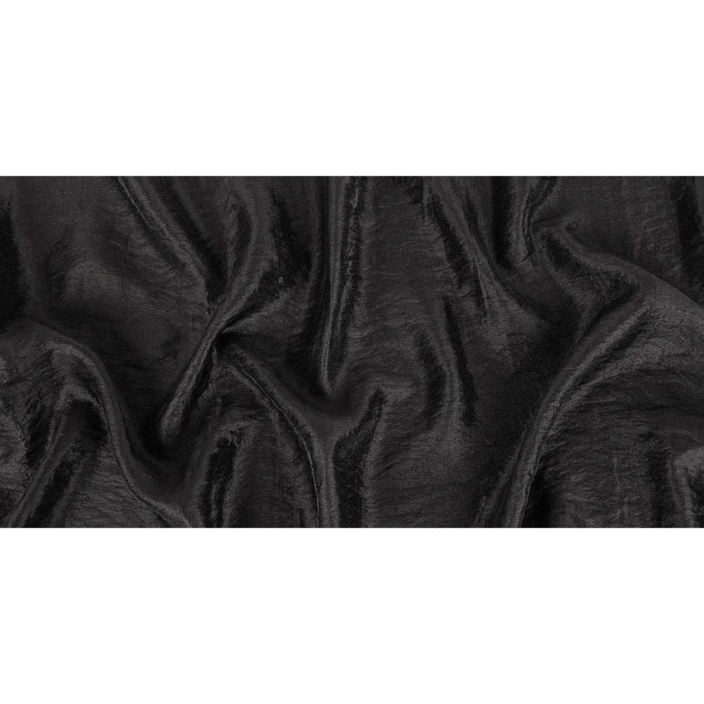 Black Shimmering Tactile Polyester and Cotton Woven Full Black Shimmering Tactile Polyester and Cotton Woven Full