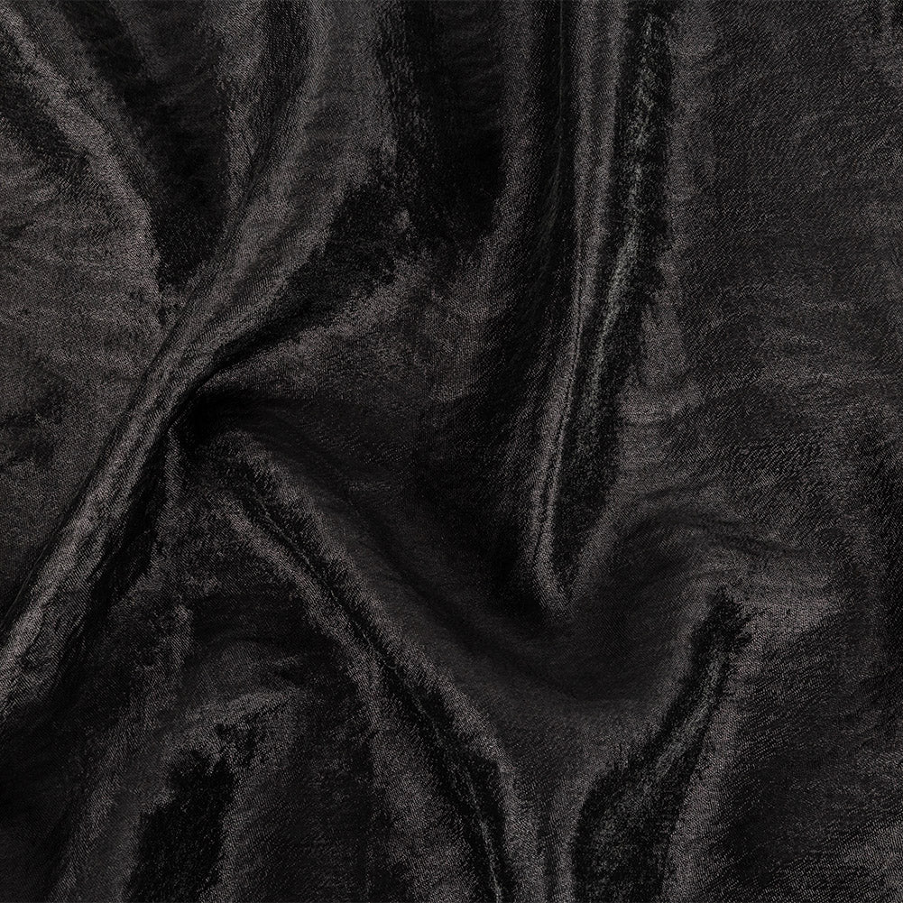 Black Shimmering Tactile Polyester and Cotton Woven Black Shimmering Tactile Polyester and Cotton Woven