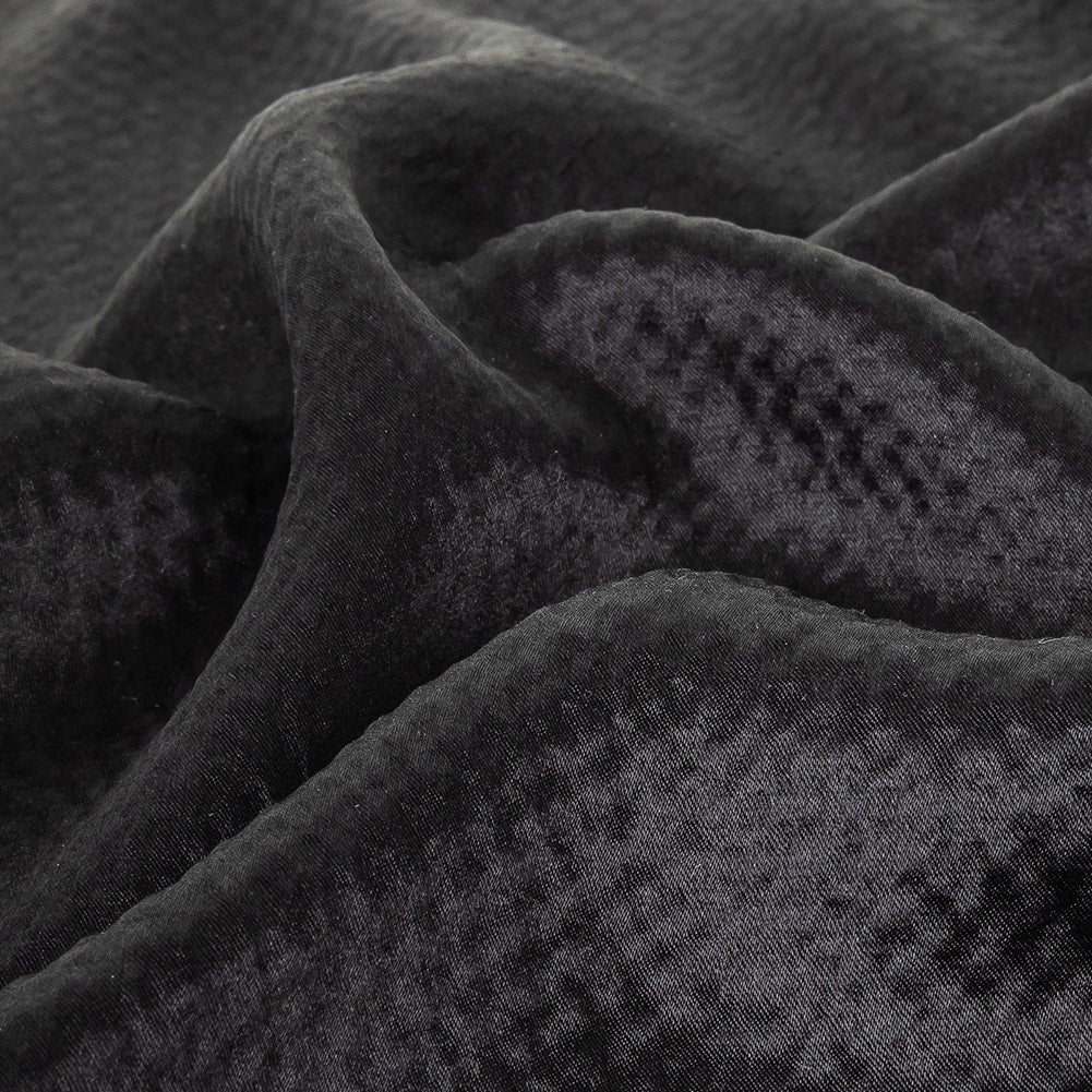 Black Striped Silk Seersucker Detail Black Striped Silk Seersucker Detail
