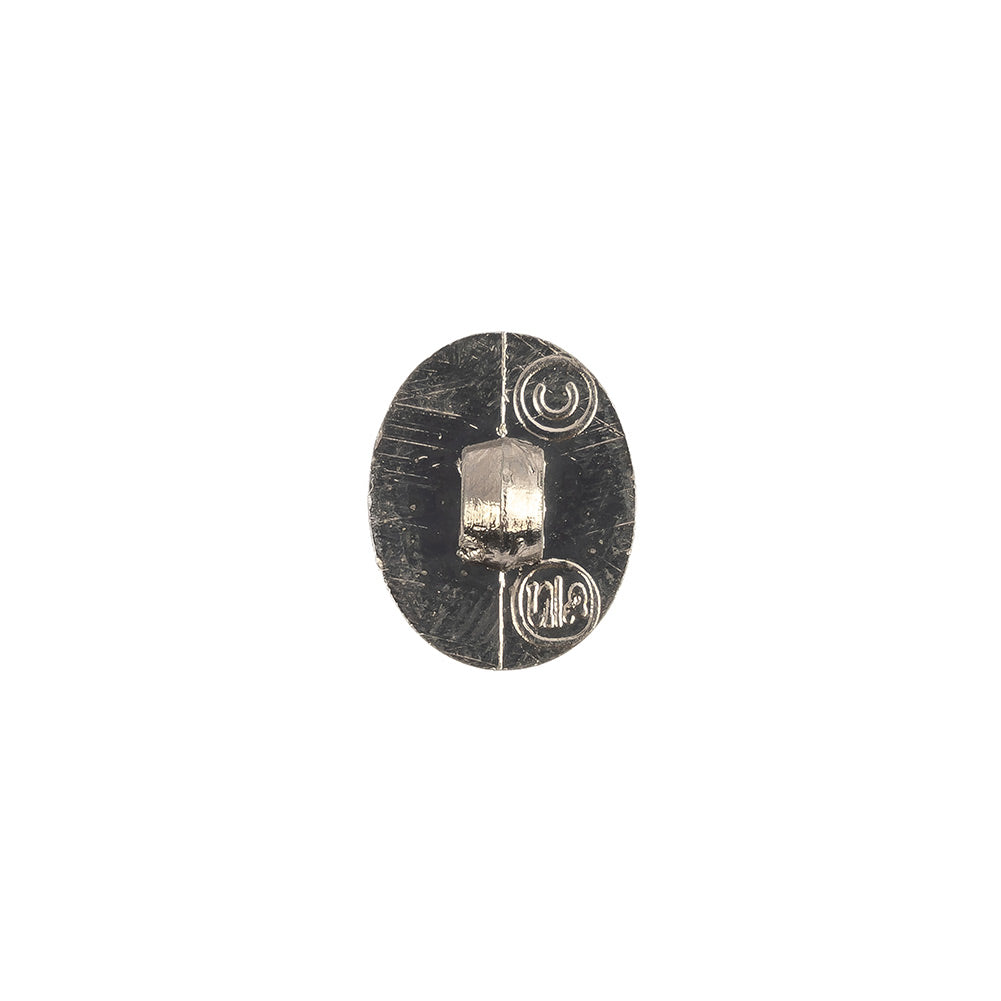 Italian Gunmetal Radiating Metal Look Shank Back Oval Button - 20L/12.5mm Detail Italian Gunmetal Radiating Metal Look Shank Back Oval Button - 20L/12.5mm Detail