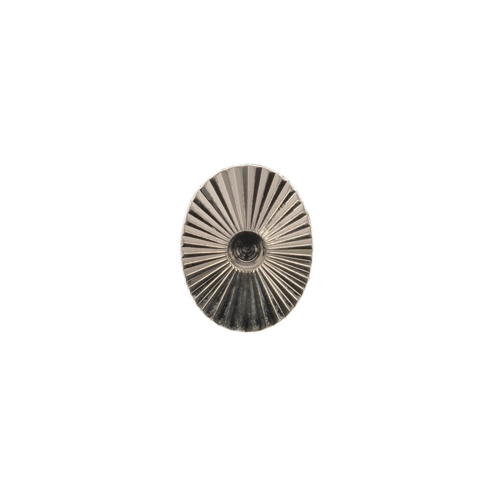 Italian Gunmetal Radiating Metal Look Shank Back Oval Button - 20L/12.5mm Italian Gunmetal Radiating Metal Look Shank Back Oval Button - 20L/12.5mm