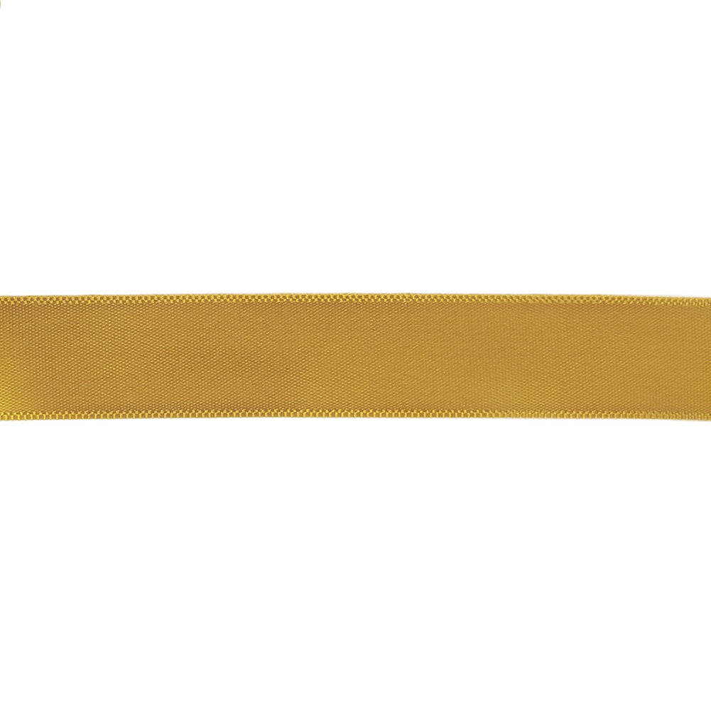 Amber Single Faced Satin Ribbon - 0.625" Detail Amber Single Faced Satin Ribbon - 0.625" Detail