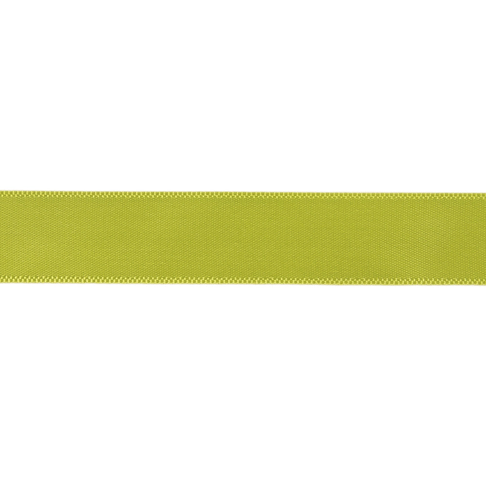 Spring Green Single Faced Satin Ribbon - 0.625" Detail Spring Green Single Faced Satin Ribbon - 0.625" Detail