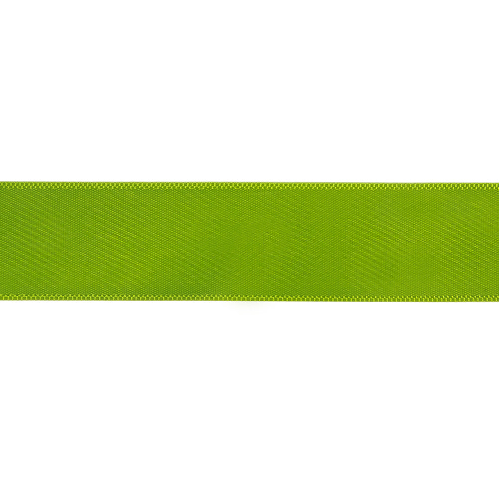 Lime Single Faced Satin Ribbon - 0.875" Detail Lime Single Faced Satin Ribbon - 0.875" Detail