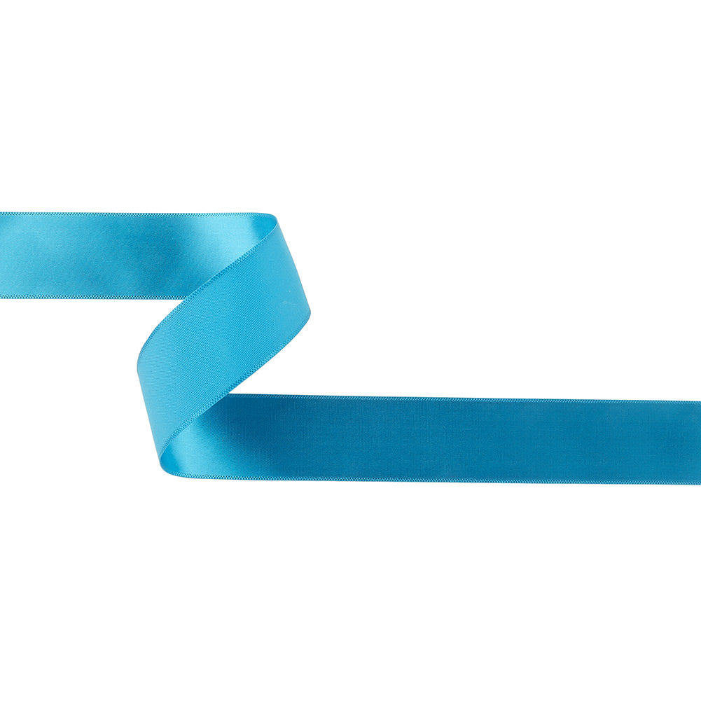 Peacock Blue Single Faced Satin Ribbon - 1" Peacock Blue Single Faced Satin Ribbon - 1"